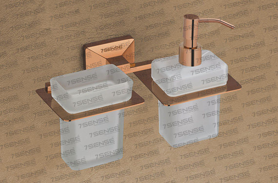 Tumbler Holder With Liquid Soap Dispenser