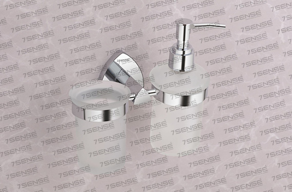Tumbler Holder With Liquid Soap Dispenser