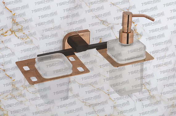 Tumbler Holder With Liquid Soap Dispenser